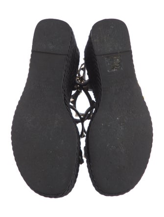 Valentino Rockstud Accents Leather Espadrilles