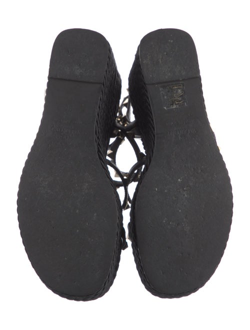 Valentino Rockstud Accents Leather Espadrilles