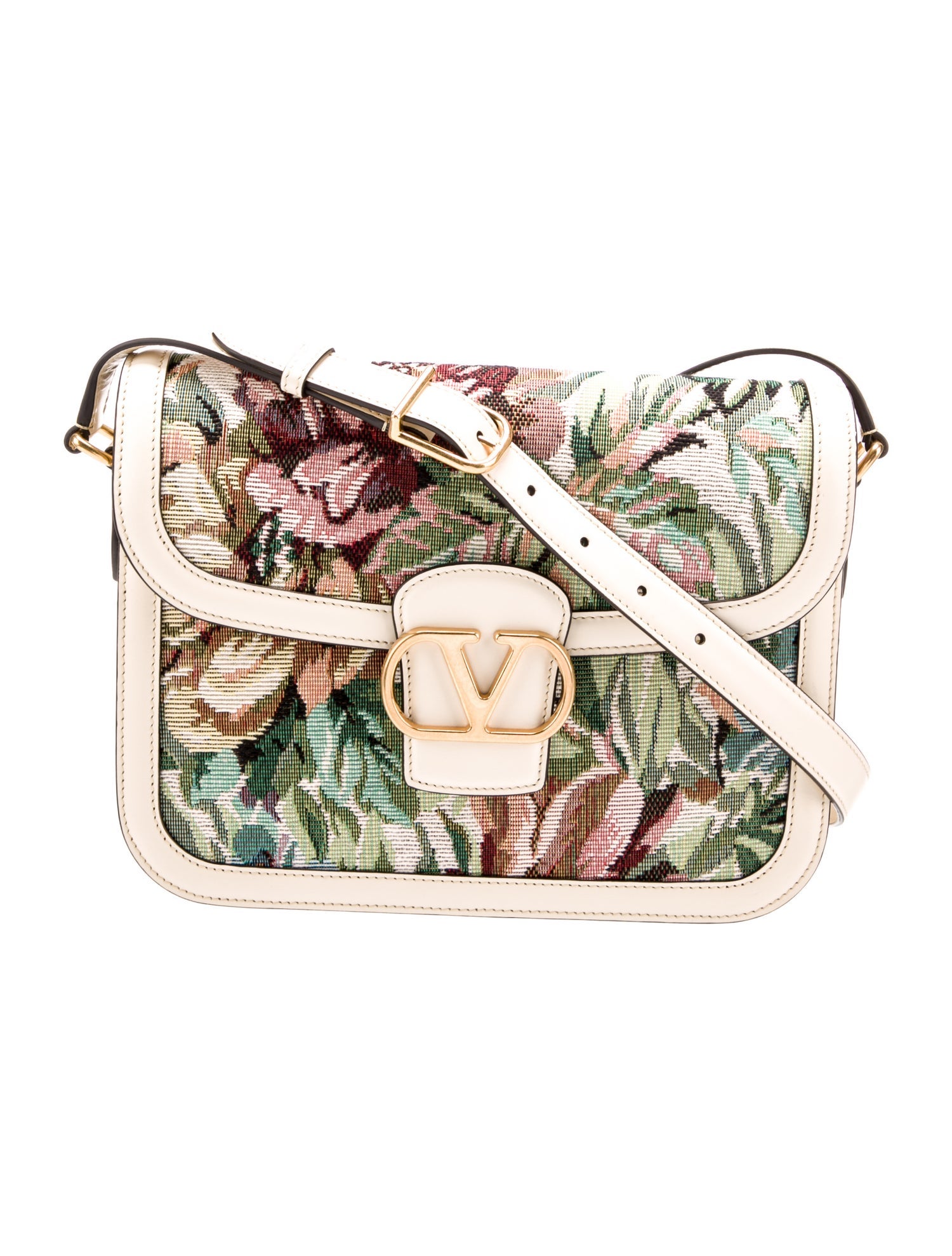 John Galliano Printed Leather Crossbody Bag - Neutrals