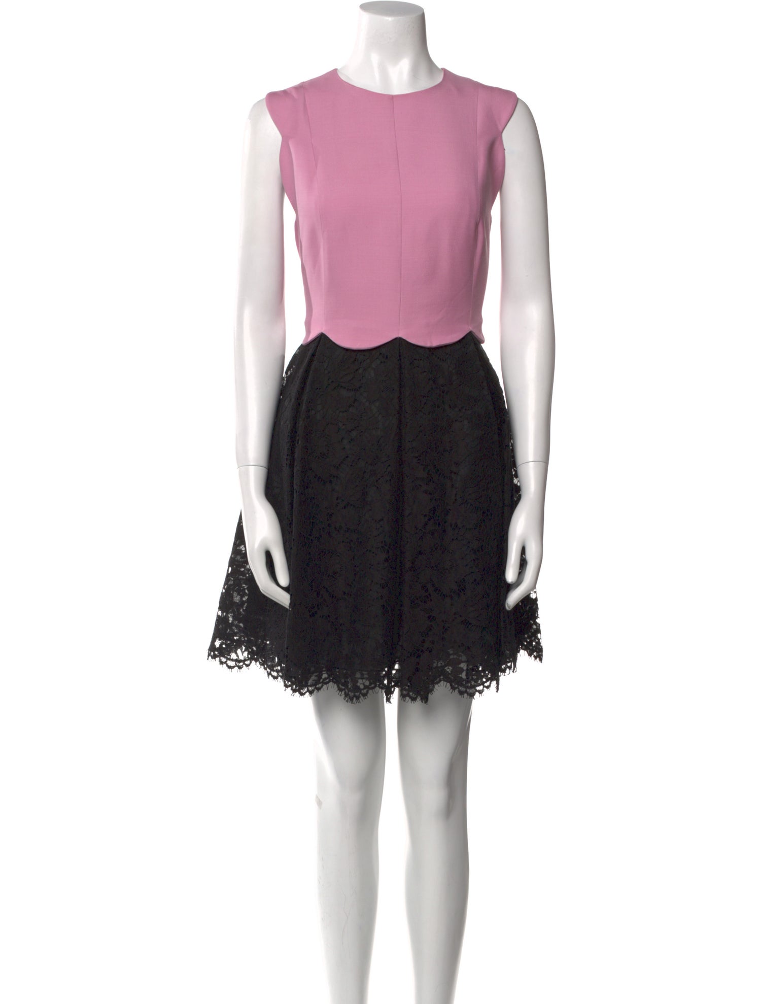 Valentino Colorblock Pattern Mini Dress