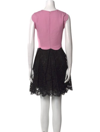 Valentino Colorblock Pattern Mini Dress