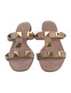 Valentino Rockstud Accents Leather Slides