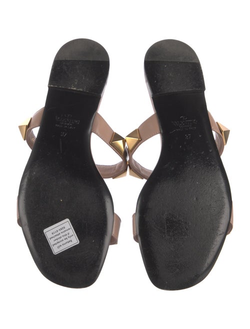Valentino Rockstud Accents Leather Slides