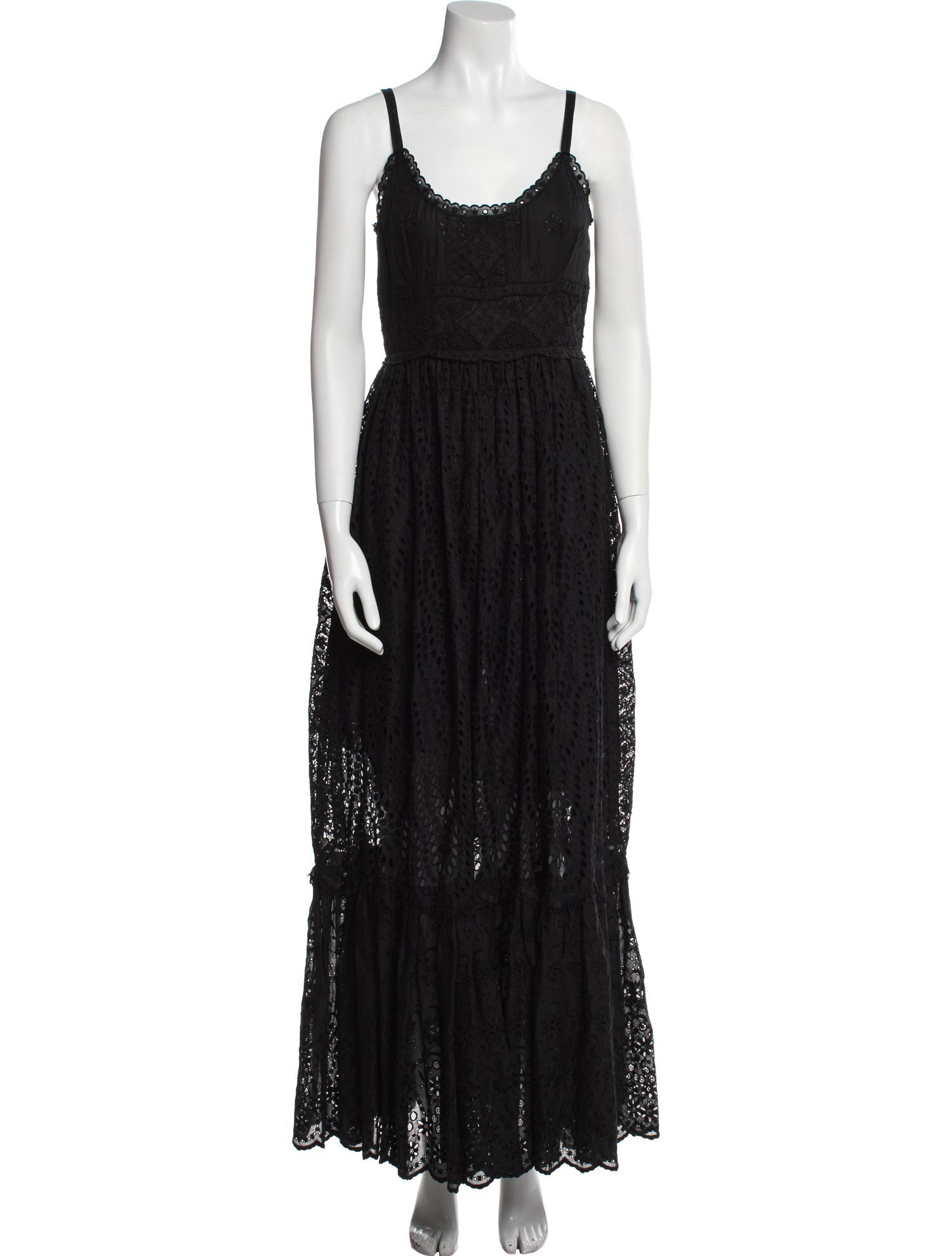 Valentino Scoop Neck Long Dress