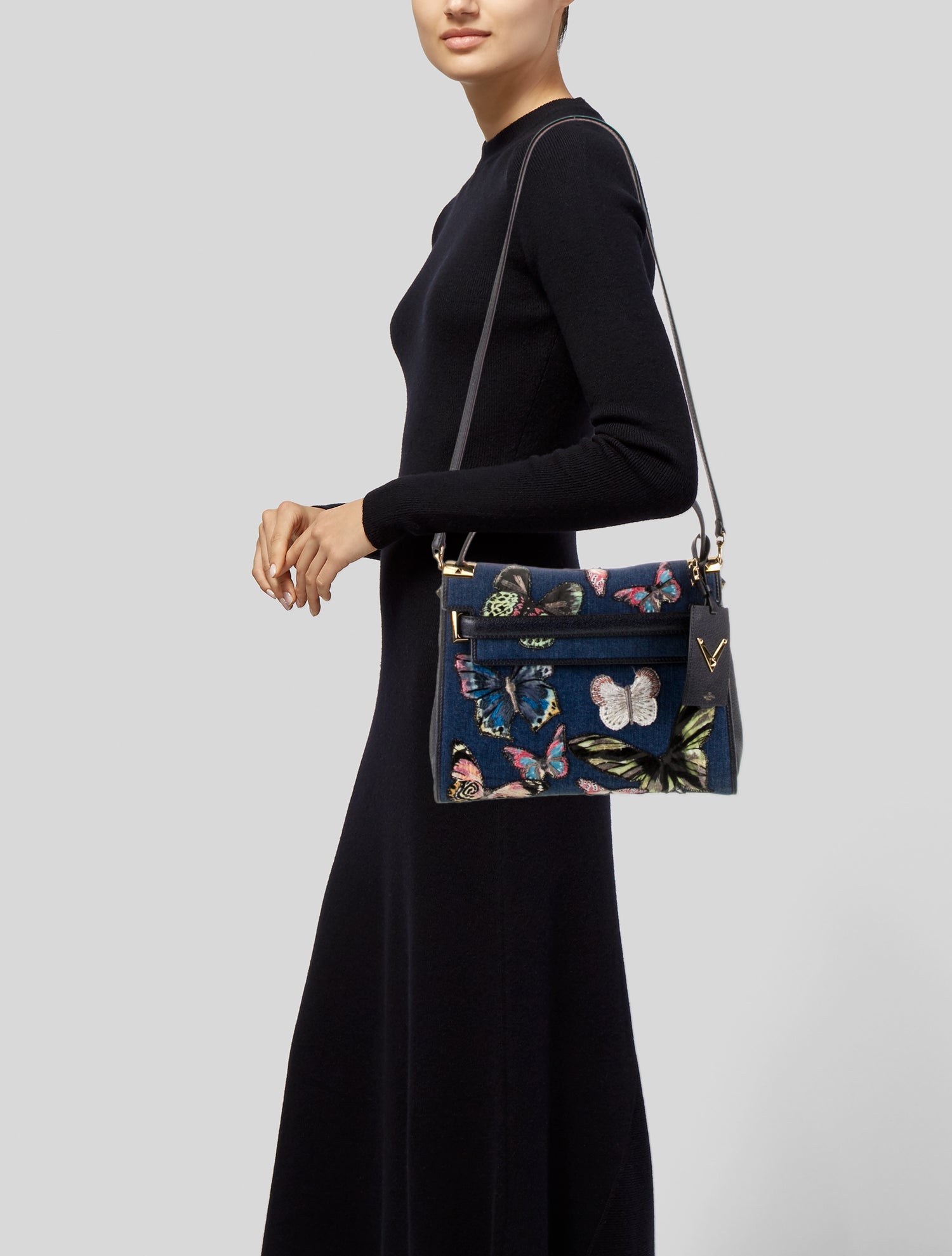 Valentino Rockstud Top Handle Bag