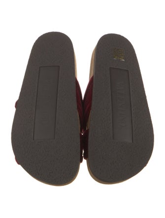 Valentino Velvet Slides