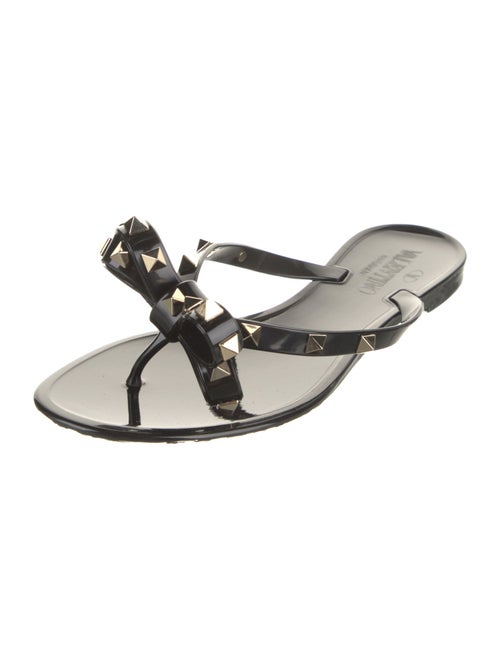 Valentino Rockstud Accents Rubber Slides