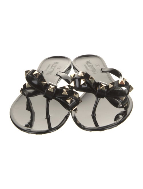 Valentino Rockstud Accents Rubber Slides