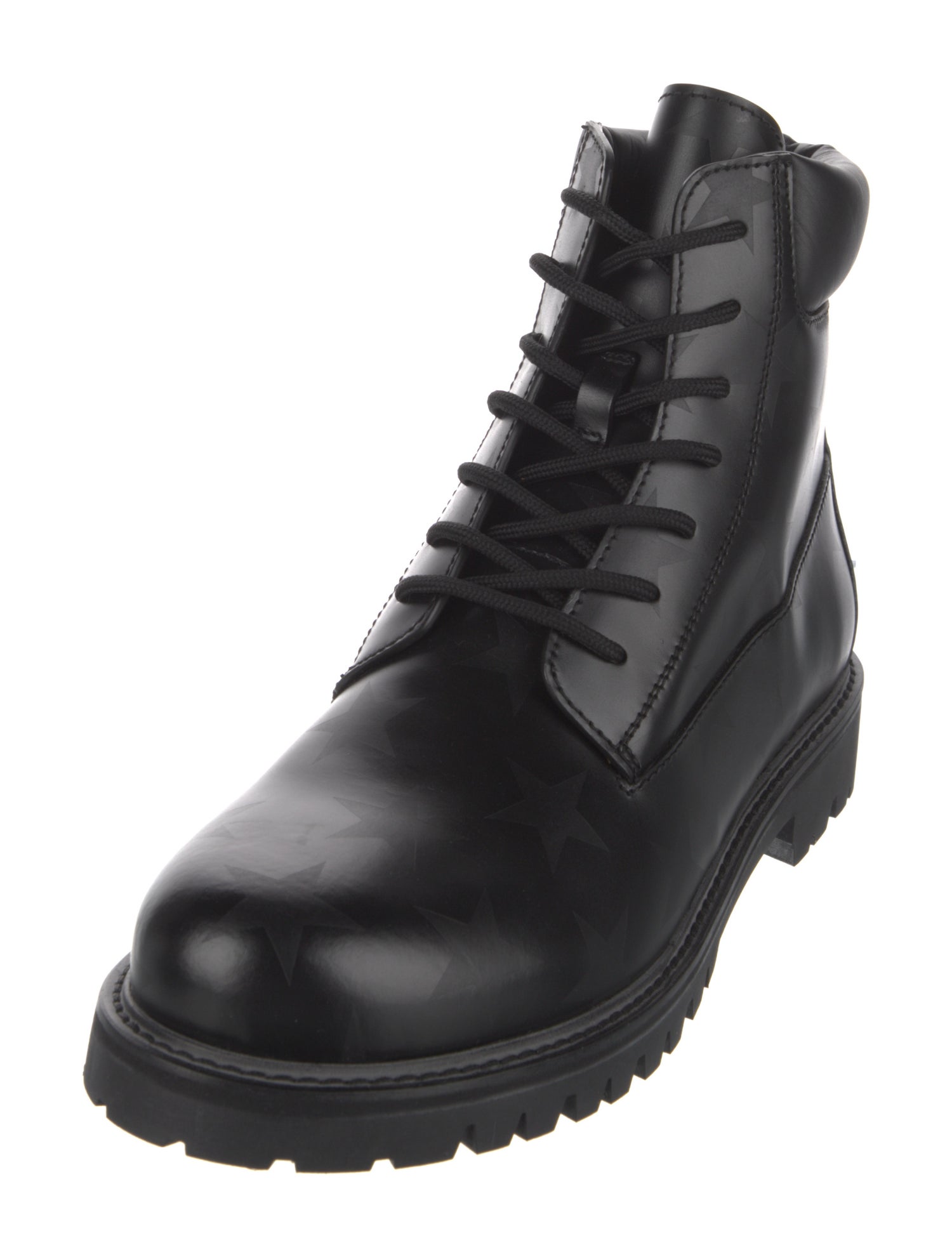 Valentino Leather Combat Boots