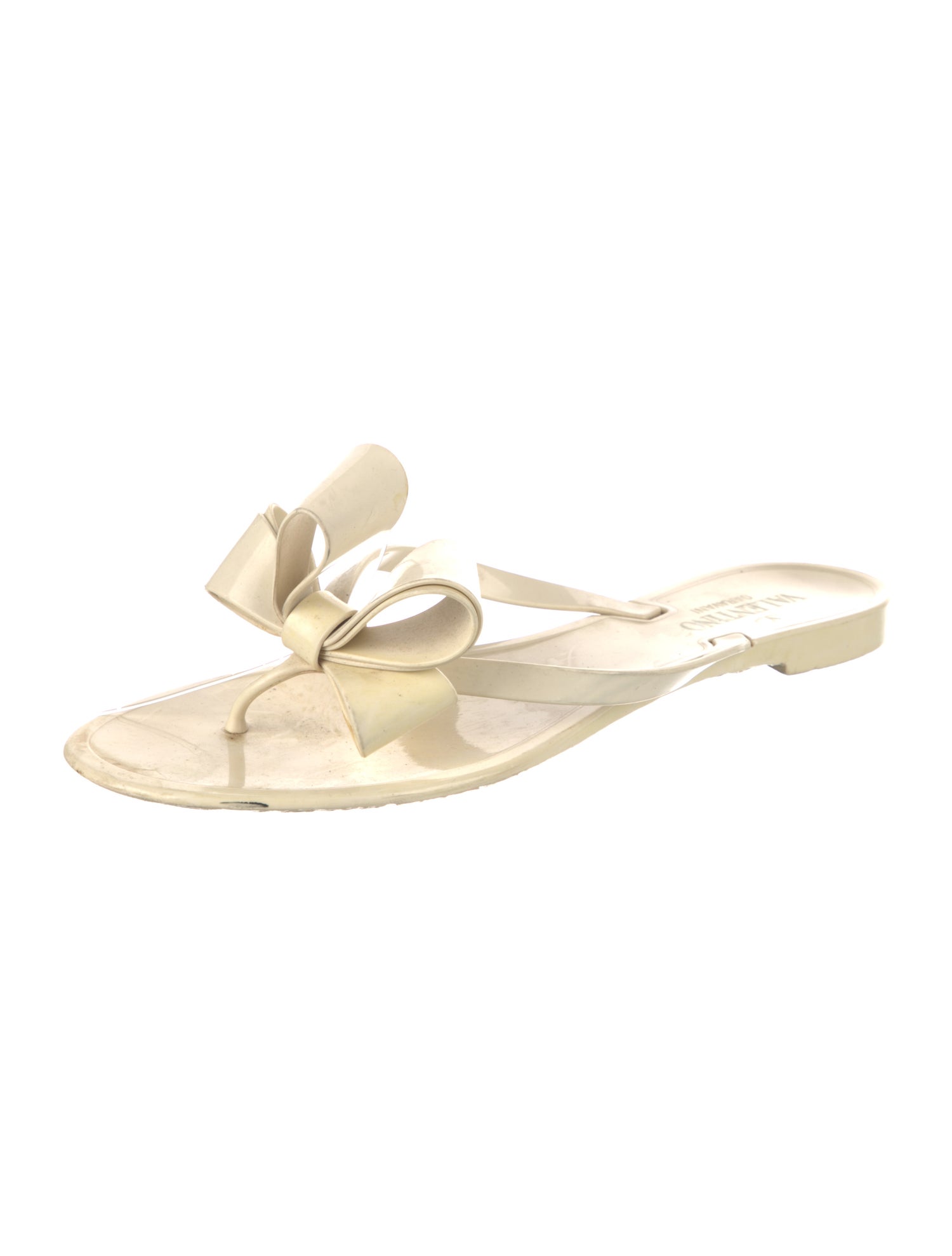 Valentino Rubber Bow Accents Slides