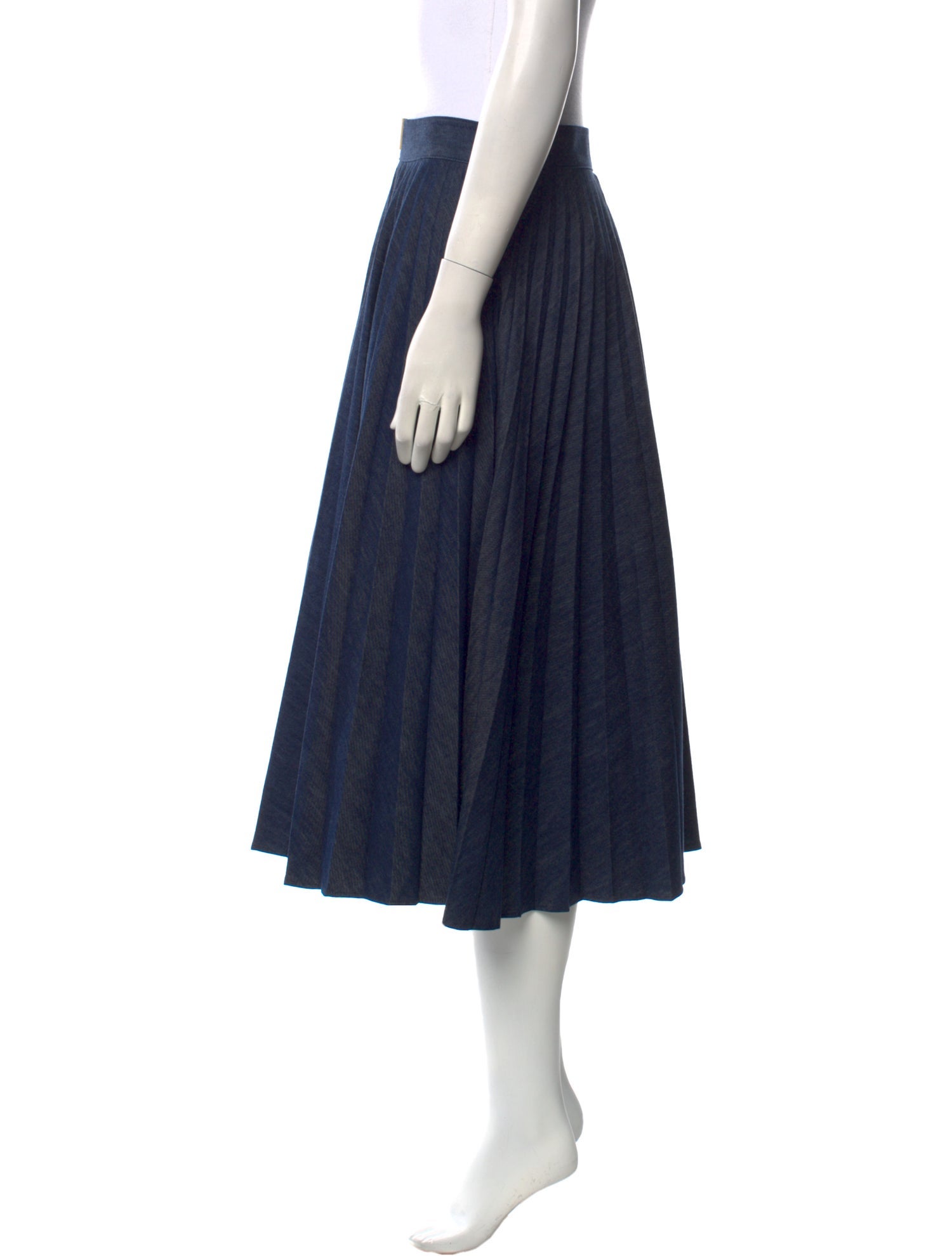 Valentino Pleated Accents Knee-Length Skirt