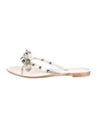 Valentino Rockstud Accents Rubber Slides