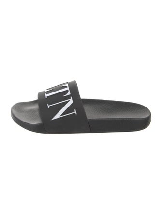 Valentino Rubber Graphic Print Slides