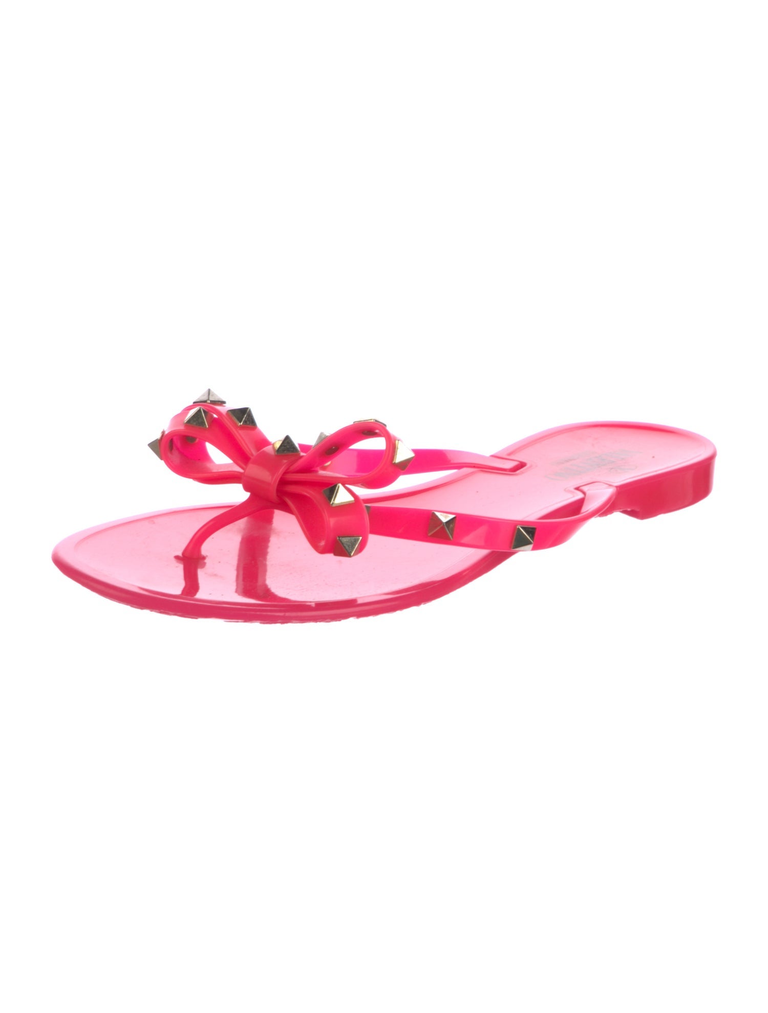 Valentino Rockstud Accents Rubber Slides