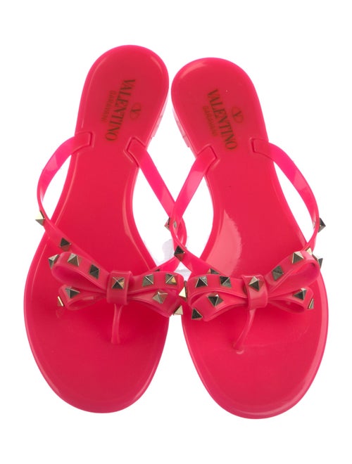 Valentino Rockstud Accents Rubber Slides