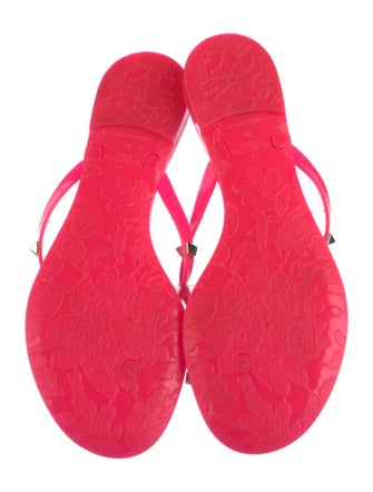 Valentino Rockstud Accents Rubber Slides