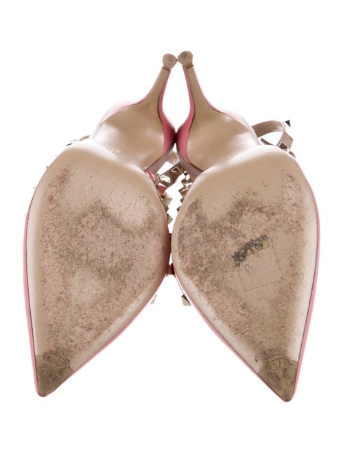 Valentino Rockstud Accents Patent Leather T-Strap Pumps