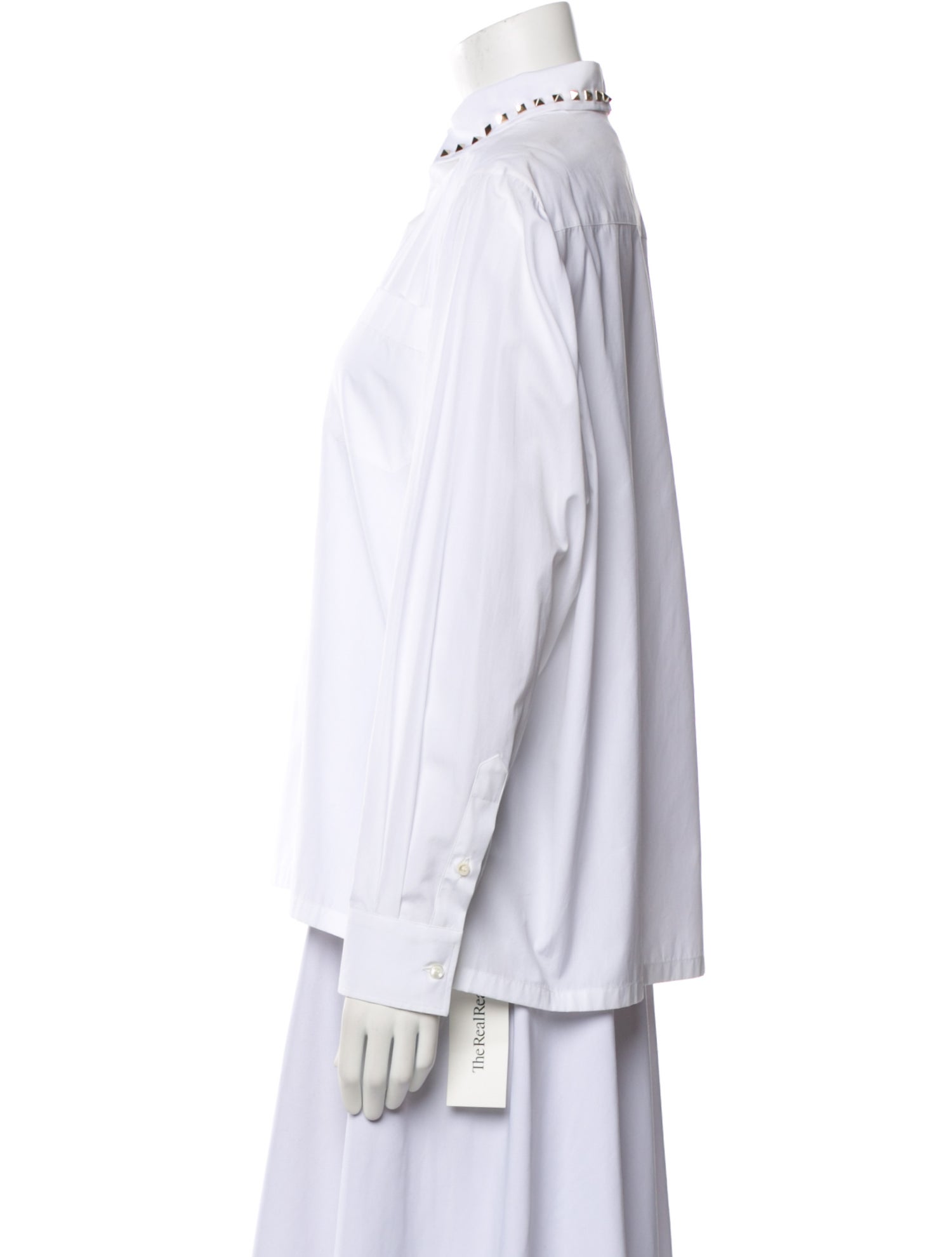 Valentino Long Sleeve Button-Up Top