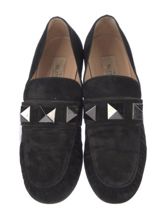 Valentino Rockstud Accents Suede Mary Jane Flats