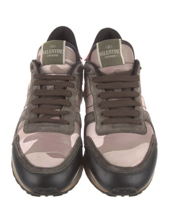 Valentino Rockstud Accents Printed Sneakers