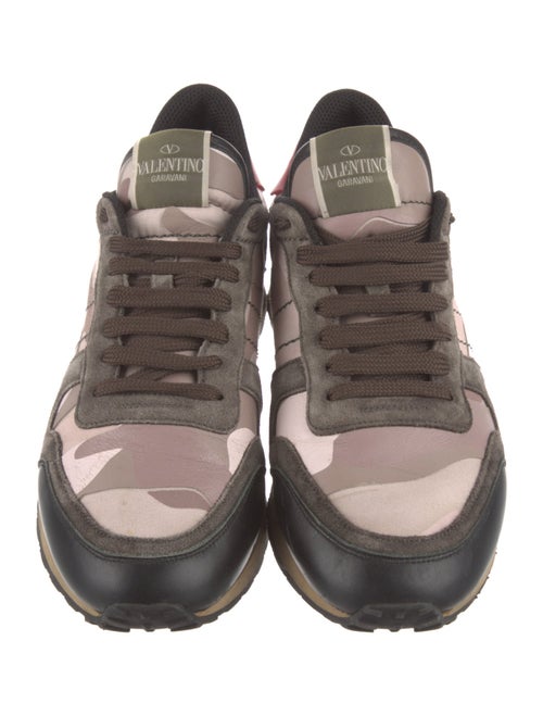 Valentino Rockstud Accents Printed Sneakers