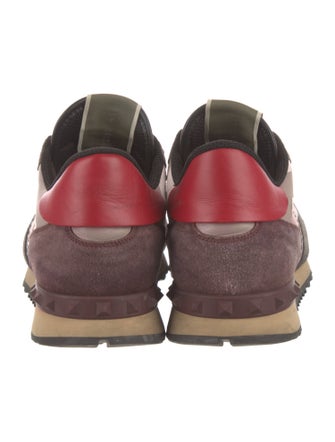 Valentino Rockstud Accents Printed Sneakers