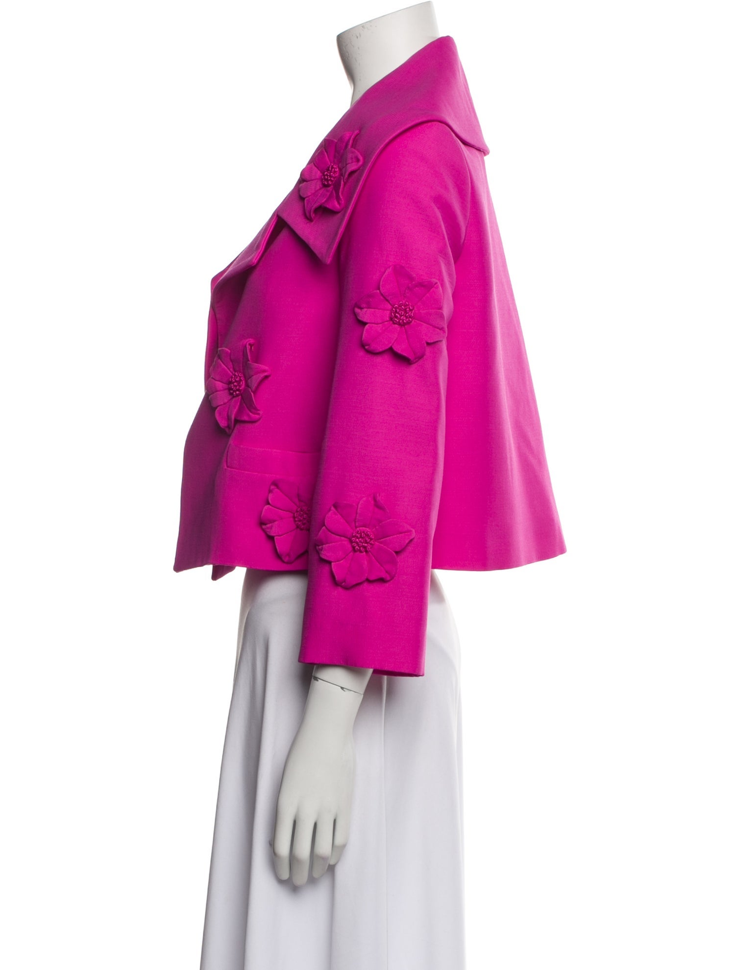 Valentino Virgin Wool Printed Biker Jacket