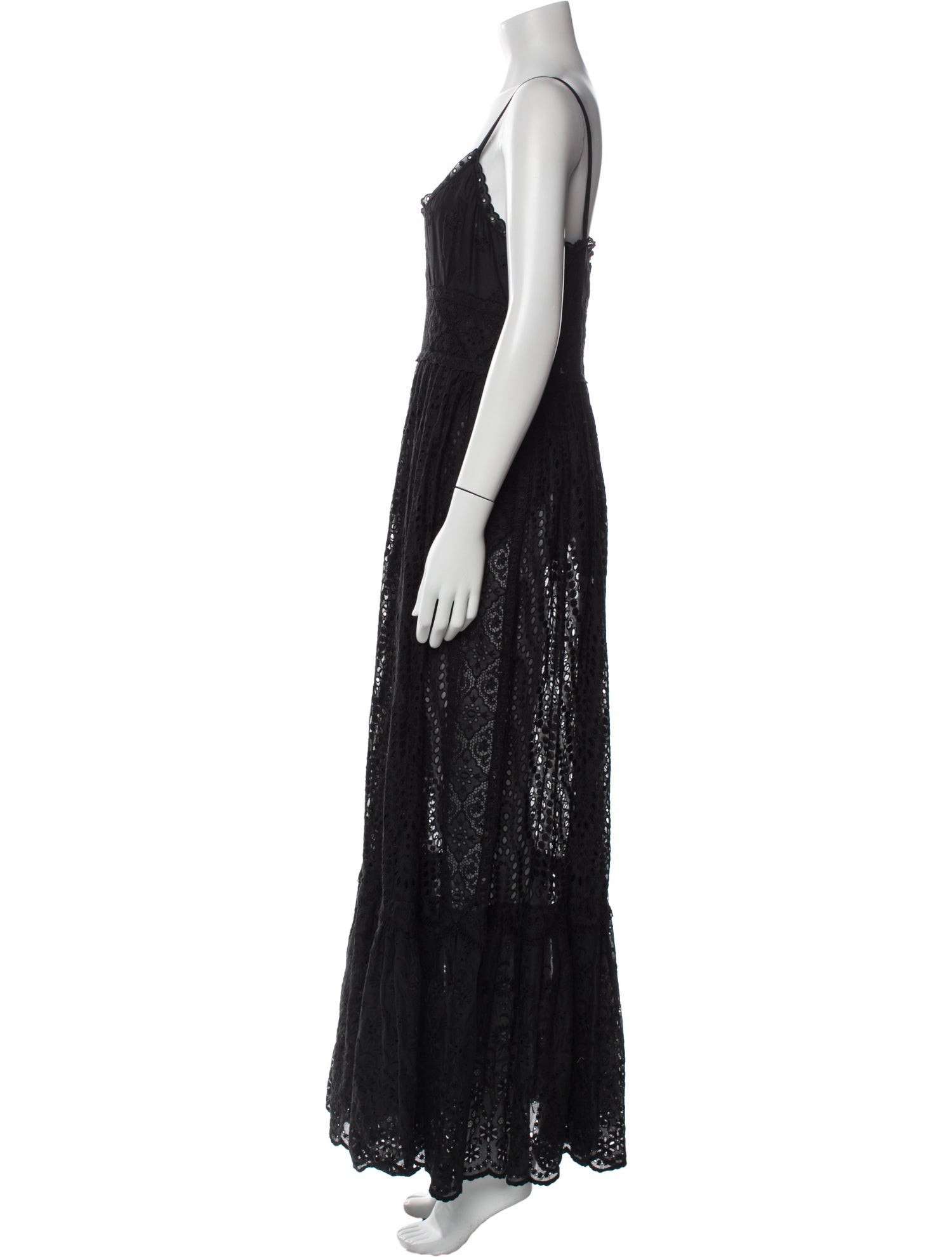 Valentino Scoop Neck Long Dress