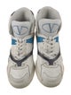Valentino Leather Colorblock Pattern Sneakers