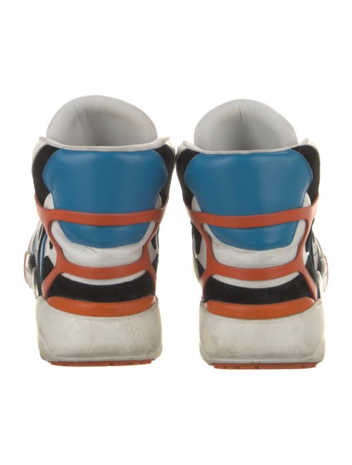 Valentino Leather Colorblock Pattern Sneakers