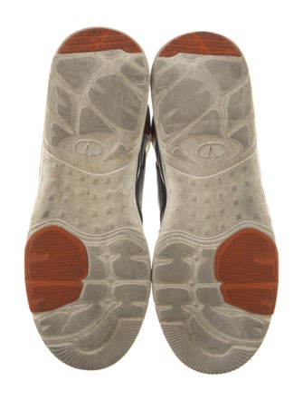 Valentino Leather Colorblock Pattern Sneakers