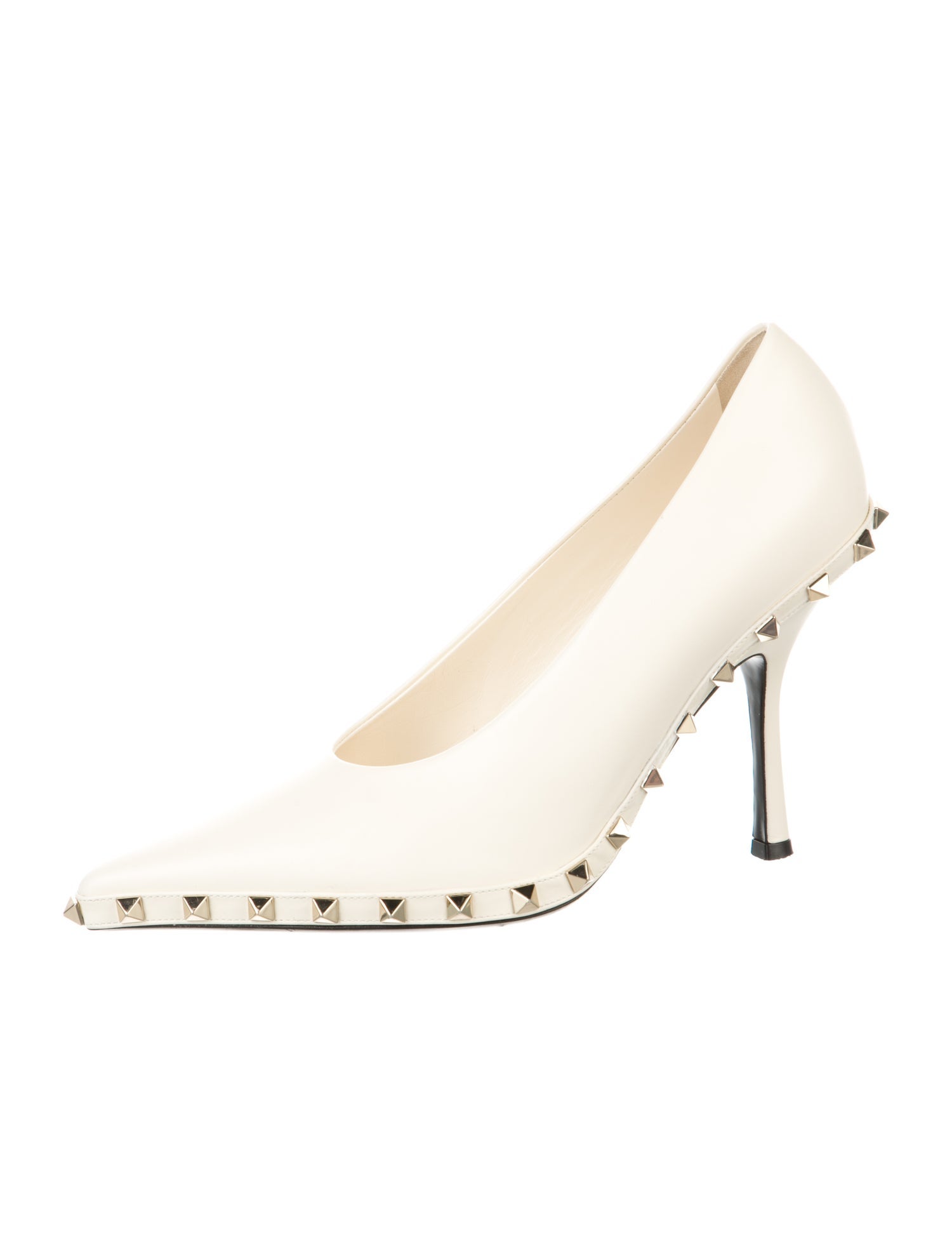 Valentino Rockstud Accents Leather Pumps