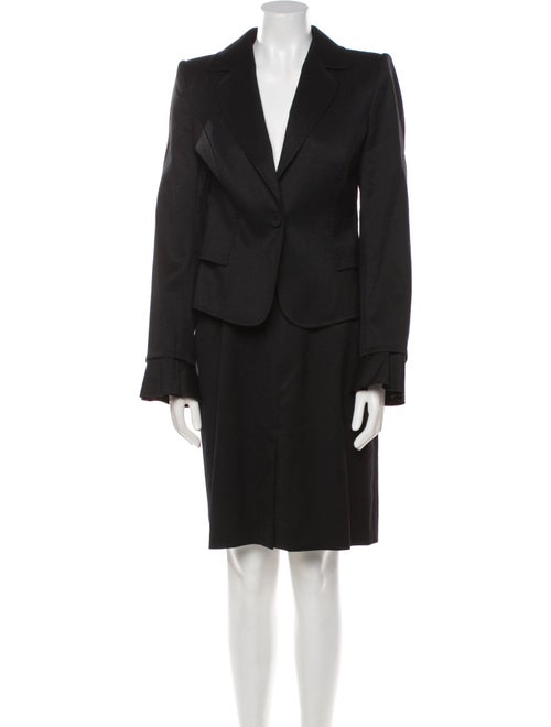 Valentino Virgin Wool Bow Accents Dress Set