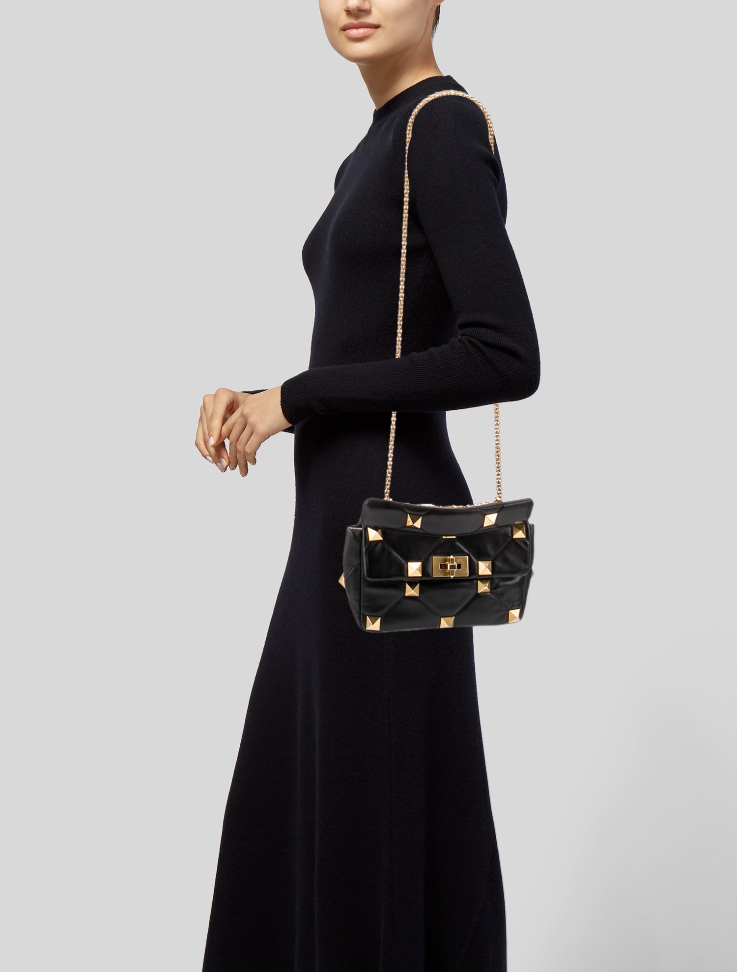 Valentino Rockstud Top Handle Bag