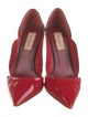 Valentino Patent Leather Scalloped Accent D'Orsay Pumps