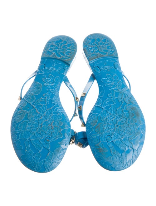 Valentino Rockstud Accents Rubber Slides