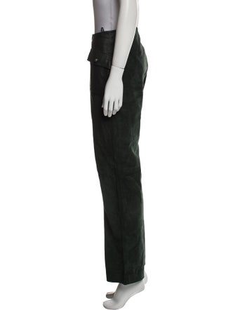 Valentino Calf Leather Wide Leg Pants