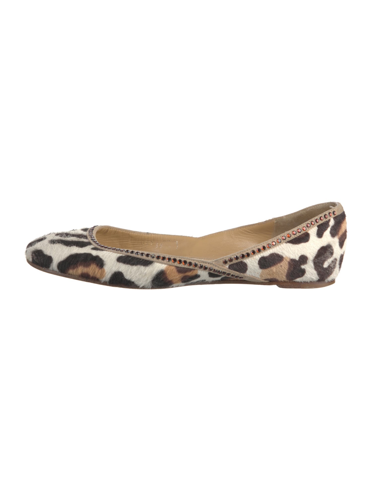 Valentino Ponyhair Animal Print Ballet Flats