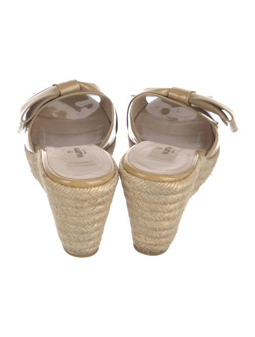 Valentino Patent Leather Bow Accents Espadrilles