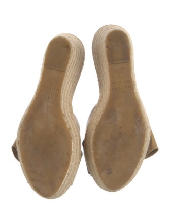 Valentino Patent Leather Bow Accents Espadrilles