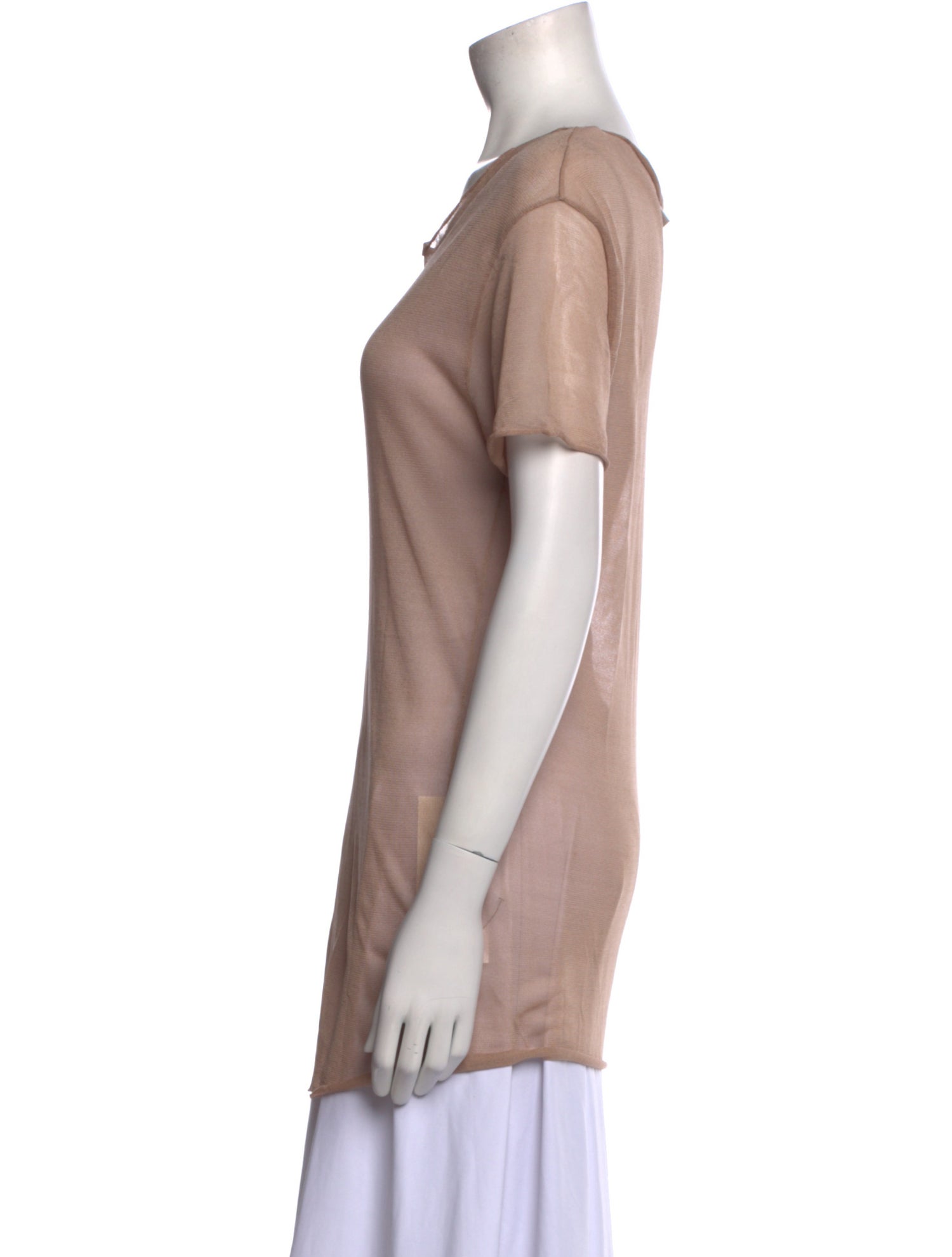 Valentino Silk Cowl Neck T-Shirt