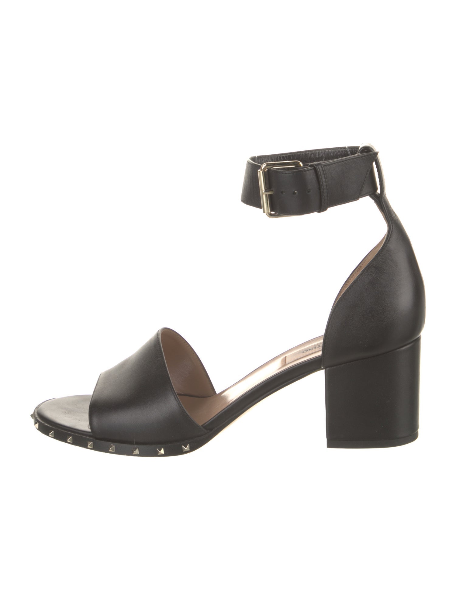 Valentino Rockstud Accents Leather Sandals