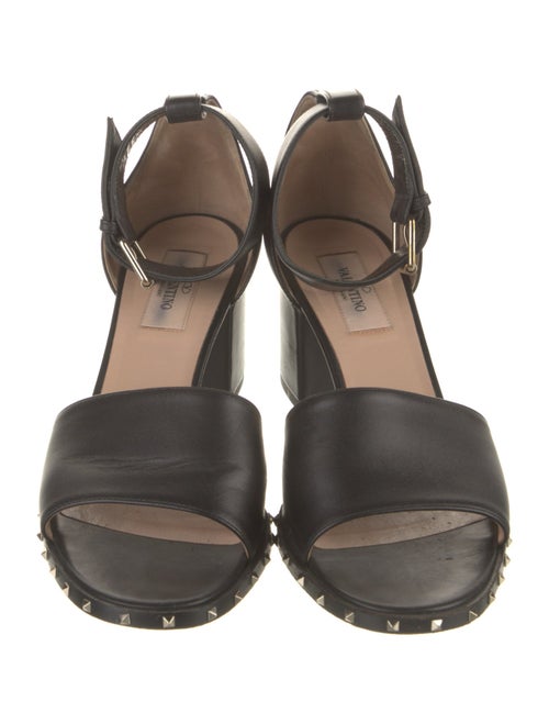 Valentino Rockstud Accents Leather Sandals