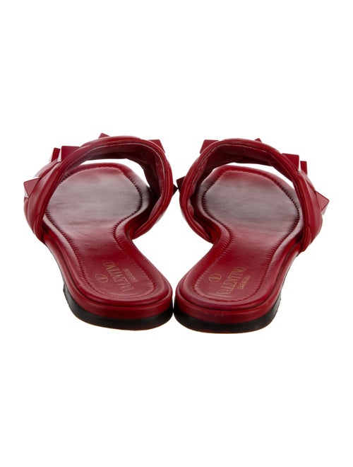 Valentino Rockstud Accents Leather Slides