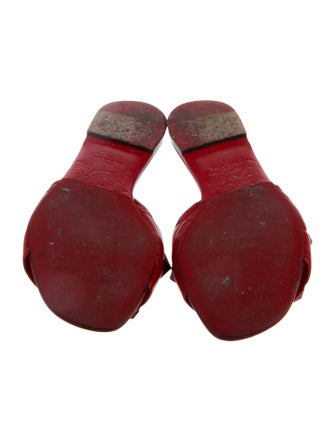 Valentino Rockstud Accents Leather Slides