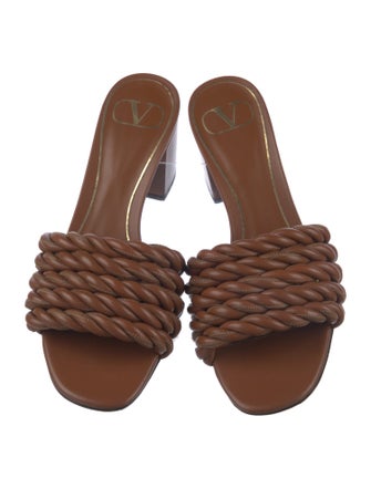 Valentino Leather Slides