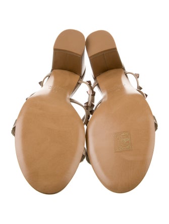 Valentino Rockstud Accents Leather Slides