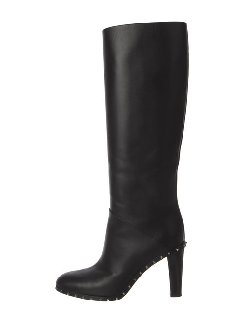 Valentino Rockstud Accents Leather Boots