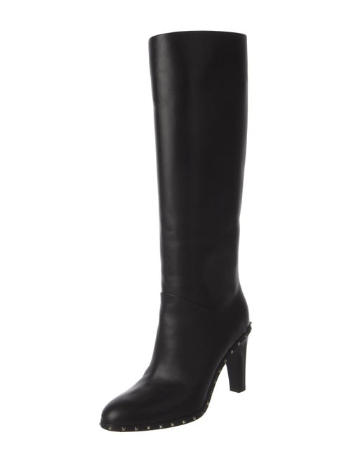 Valentino Rockstud Accents Leather Boots