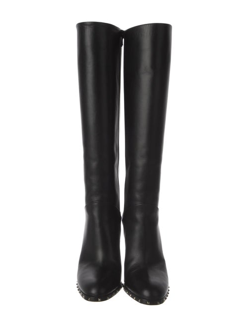 Valentino Rockstud Accents Leather Boots